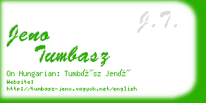 jeno tumbasz business card